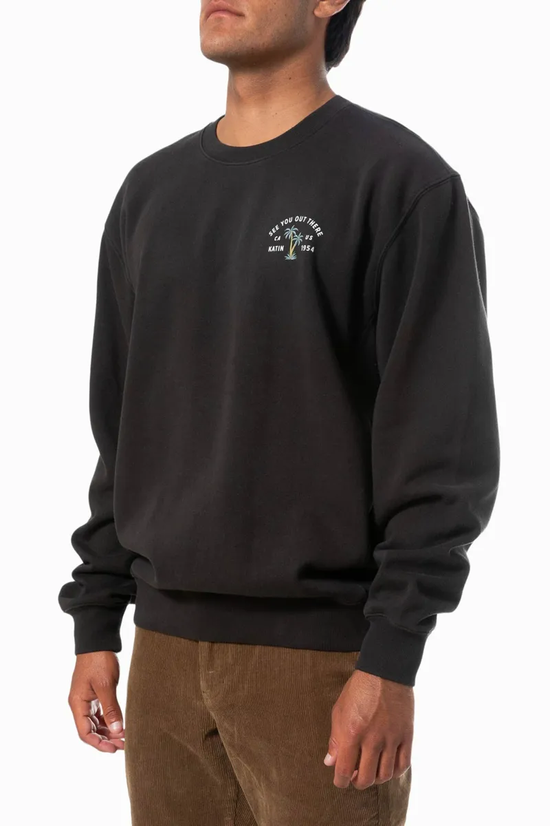 Katin Bermuda Crew Fleece Black Wash-1